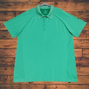 Fabletics Mens Golf Polo Shirt The Training Day Size XL Green Active Wicking